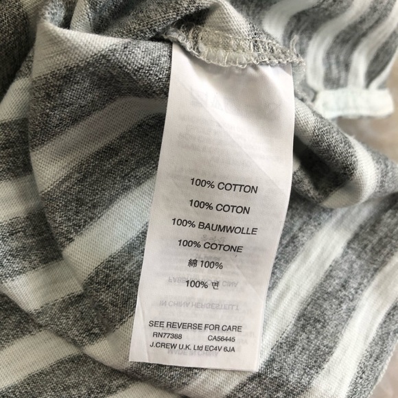 J. Crew Boat Neck Striped 3/4 Sleeve Tops - Picture 7 of 8